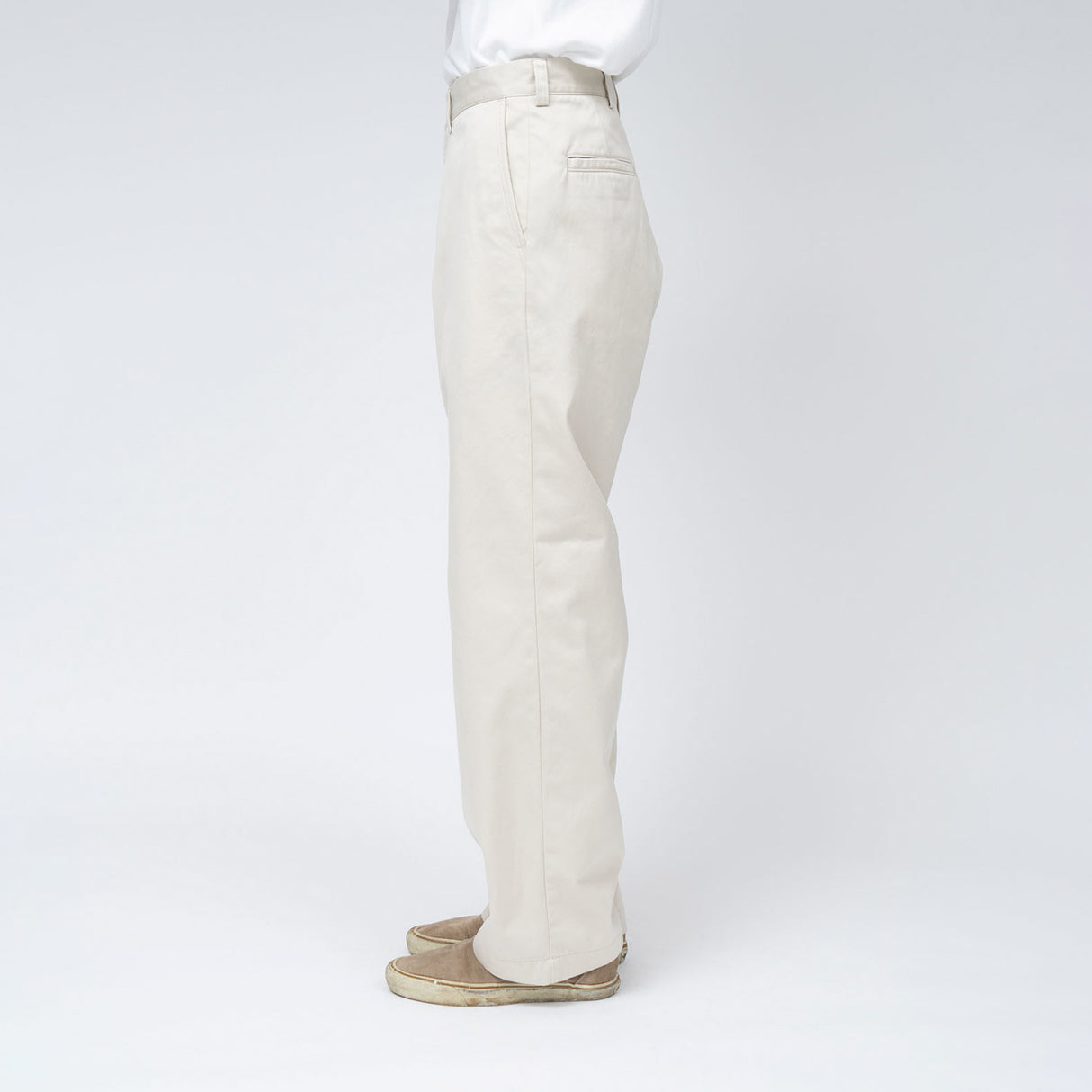 nanamica WIDE STRAIGHT CHINO PANTS, Navy