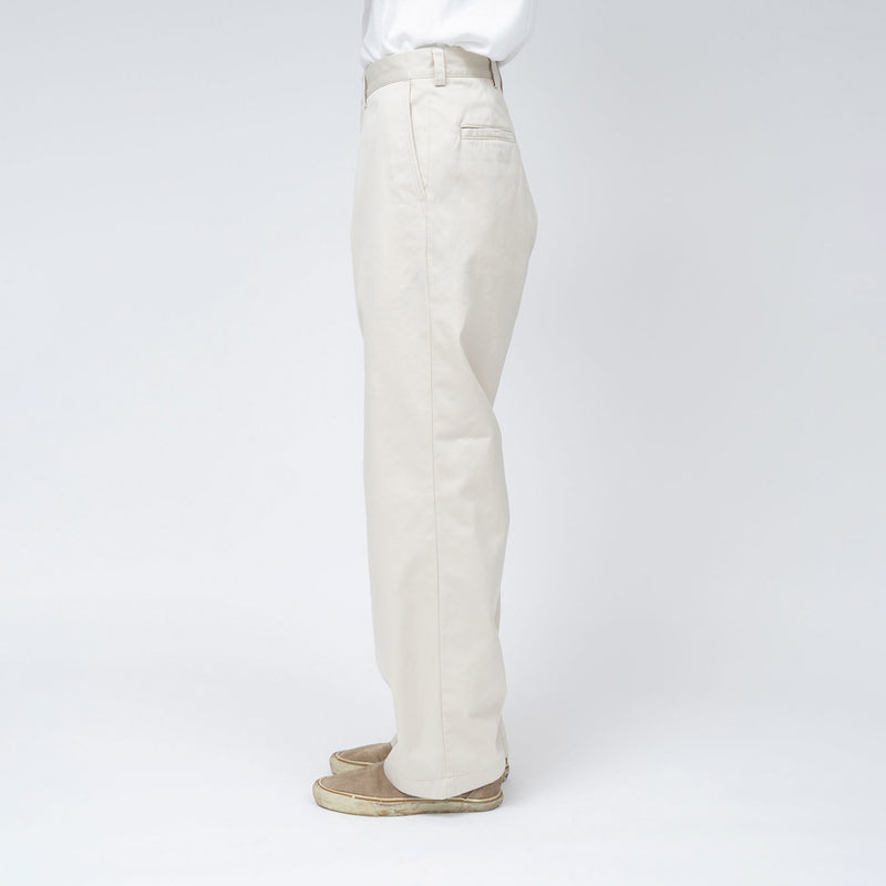 nanamica WIDE STRAIGHT CHINO PANTS, Navy
