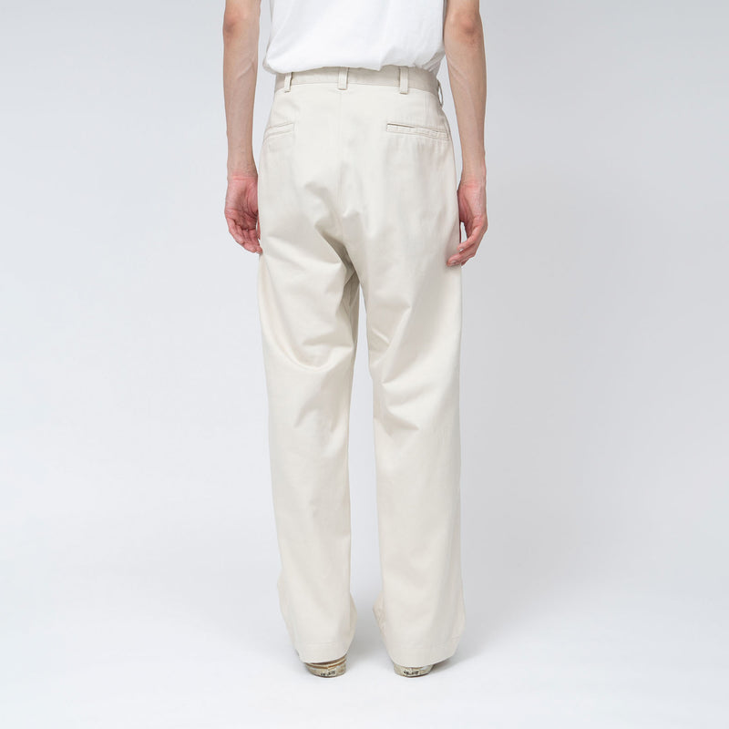 nanamica WIDE STRAIGHT CHINO PANTS, Black