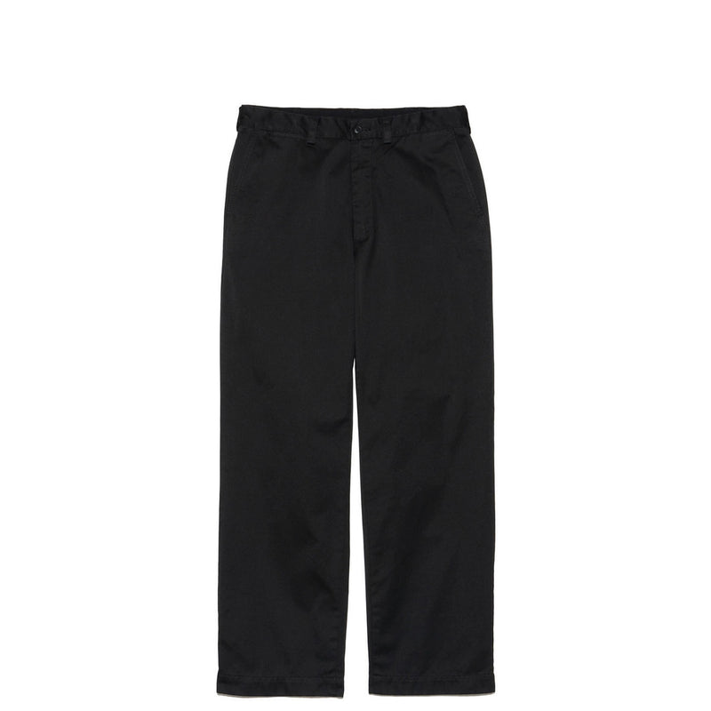 nanamica WIDE STRAIGHT CHINO PANTS, Black