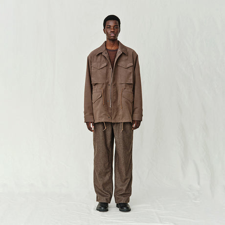 nanamica WOOL NYLON MELTON PANTS, Brown
