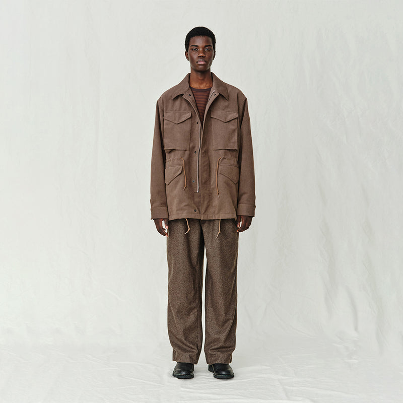 nanamica WOOL NYLON MELTON PANTS, Brown