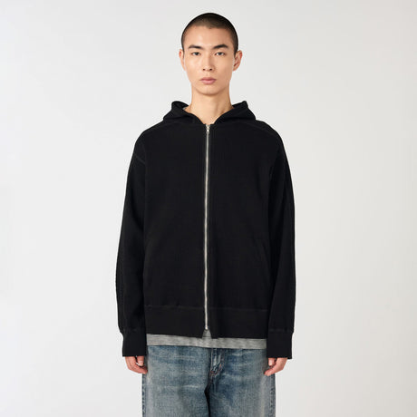 nanamica ZIP-UP THERMAL HOODIE, Black