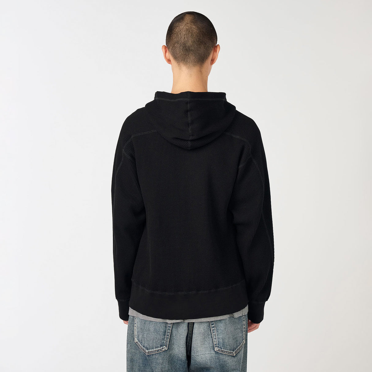 nanamica ZIP-UP THERMAL HOODIE, Black