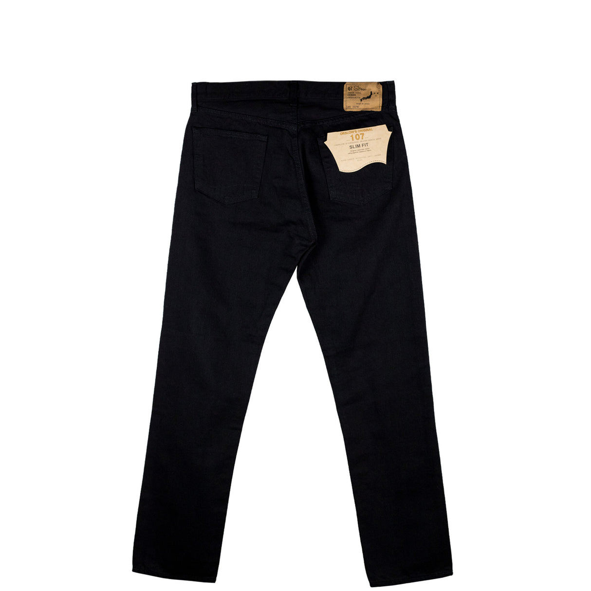 orSlow 107 IVY FIT DENIM, Black Denim