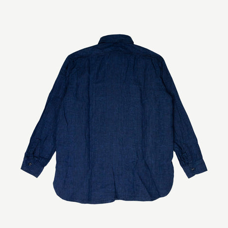 orSlow INDIGO LINEN WORK SHIRT, Indigo Check