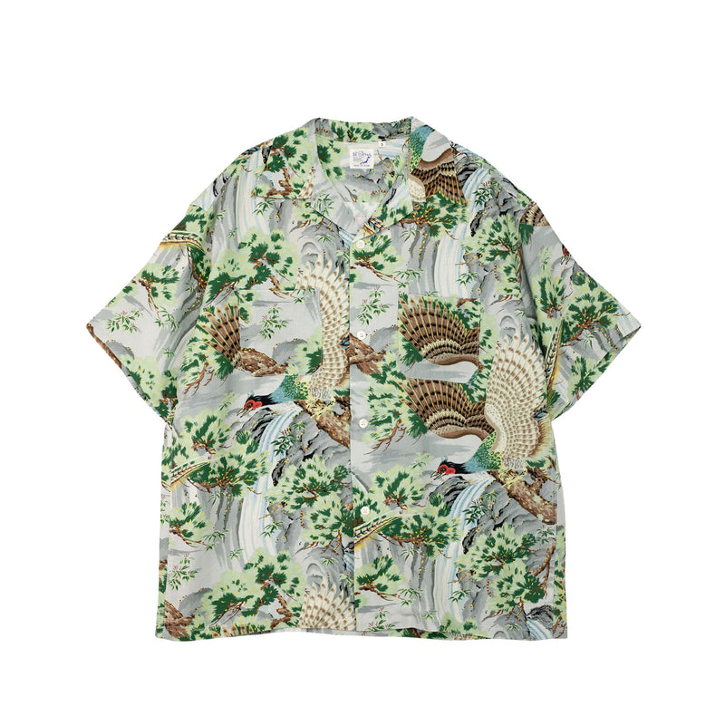 orSlow PEACOCK GARDEN HAWAIIAN SHIRT, Multi