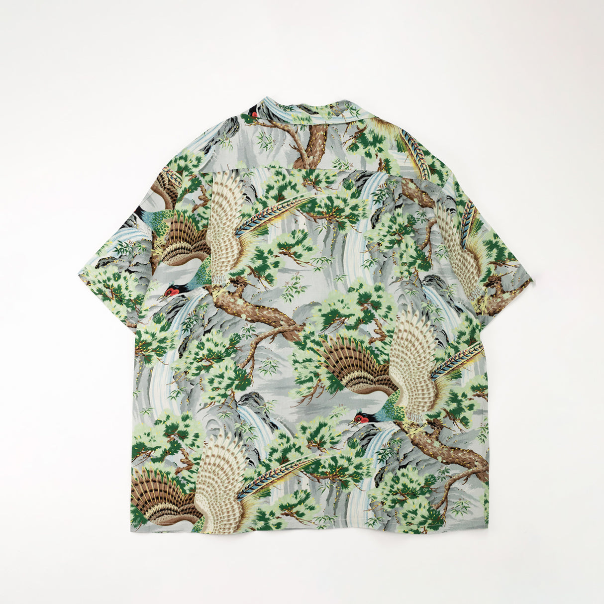 orSlow PEACOCK GARDEN HAWAIIAN SHIRT, Multi