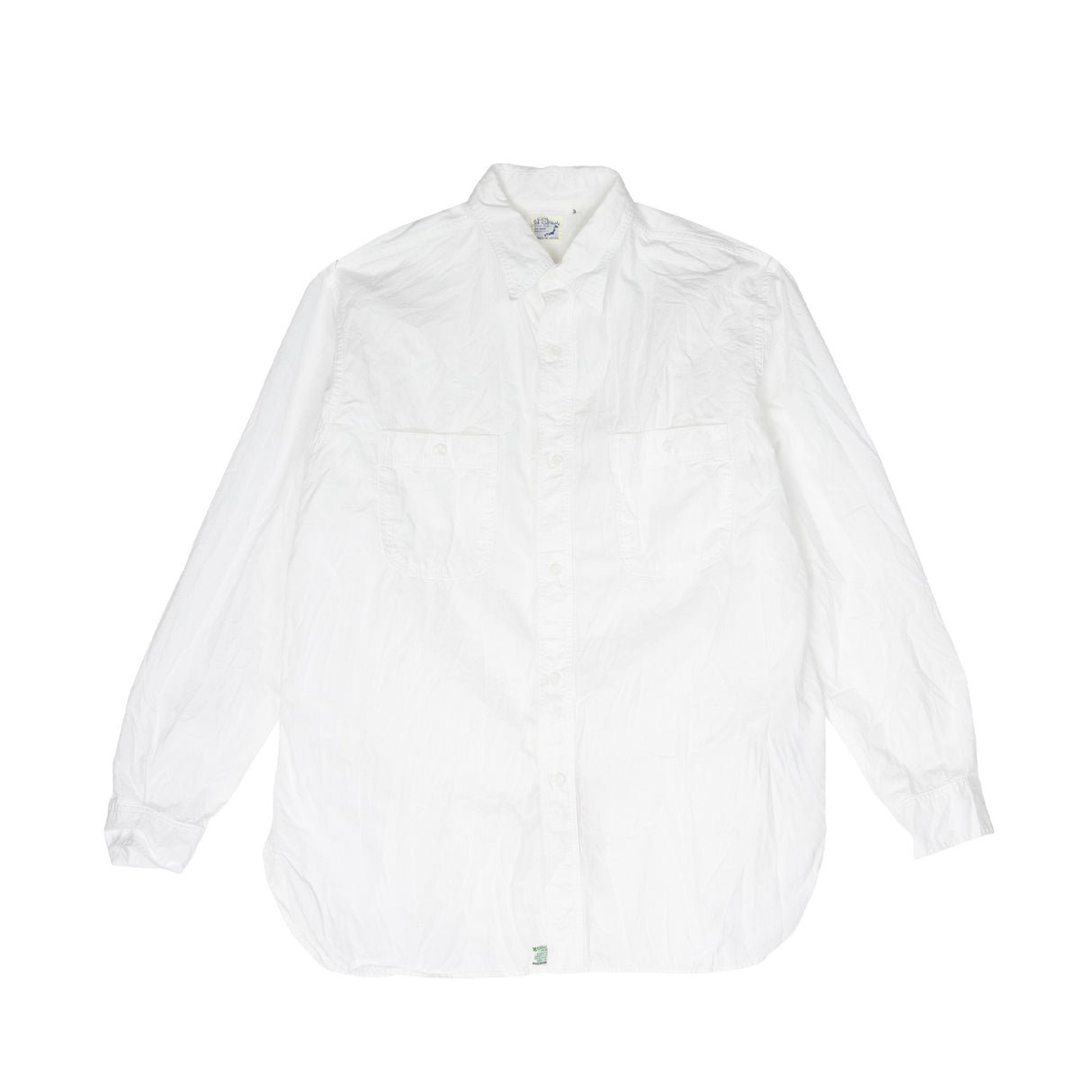 orSlow RELAX FIT CHAMBRAY WORK SHIRT, White