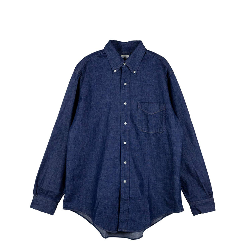 orSlow STANDARD BUTTON DOWN SHIRT, Denim One Wash