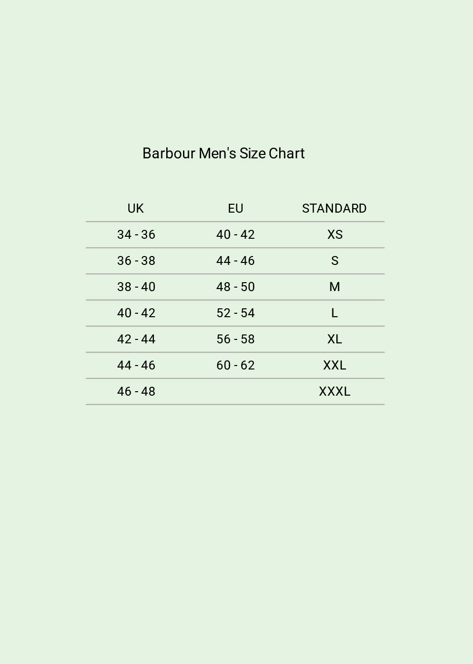 Size guide