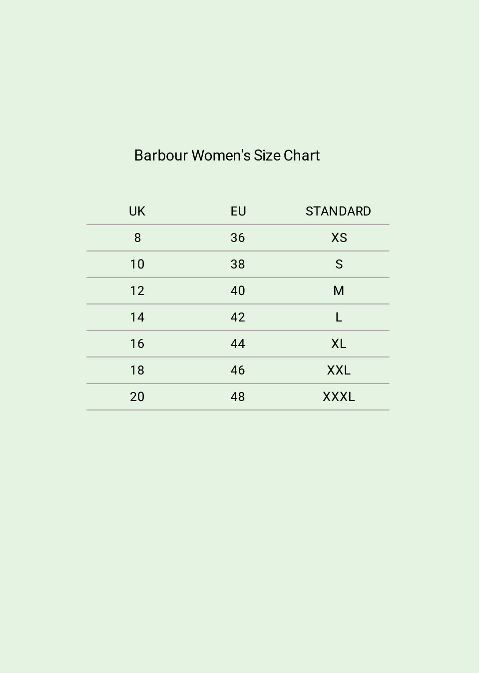 Size guide